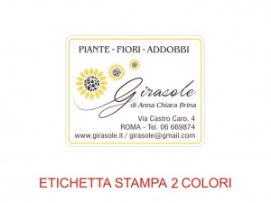 Etichette adesive per fioristi, fiorai e vivaisti (mm 35X28)  (cod.104G)